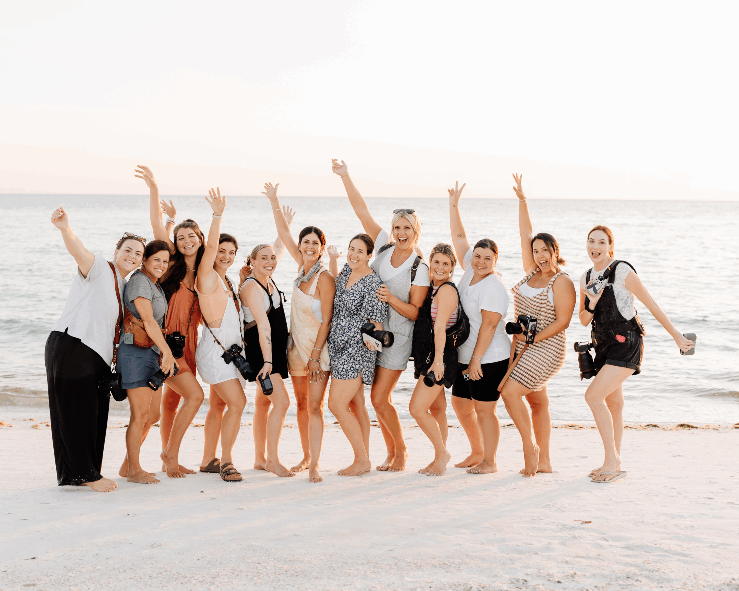 Photographers Together at Beach